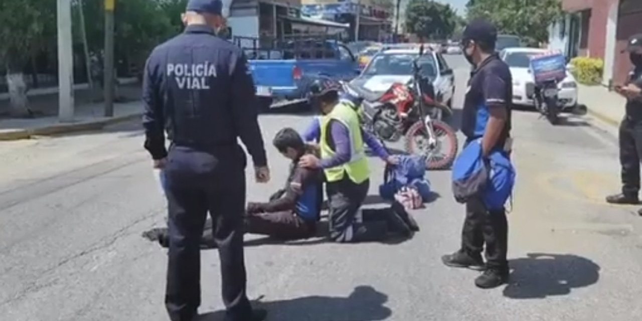 Perro ocasiona derrape de motociclista en la colonia Reforma