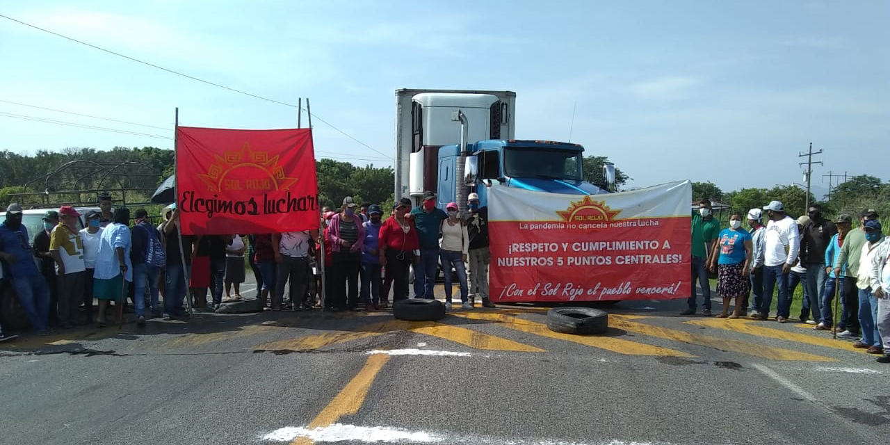 Integrantes de “Sol Rojo” protestan contra Tren Transístmico en Santiago Niltepec | El Imparcial de Oaxaca