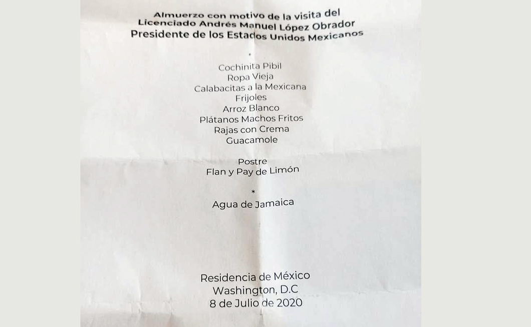 López Obrador almuerza cochinita pibil en Washington | El Imparcial de Oaxaca
