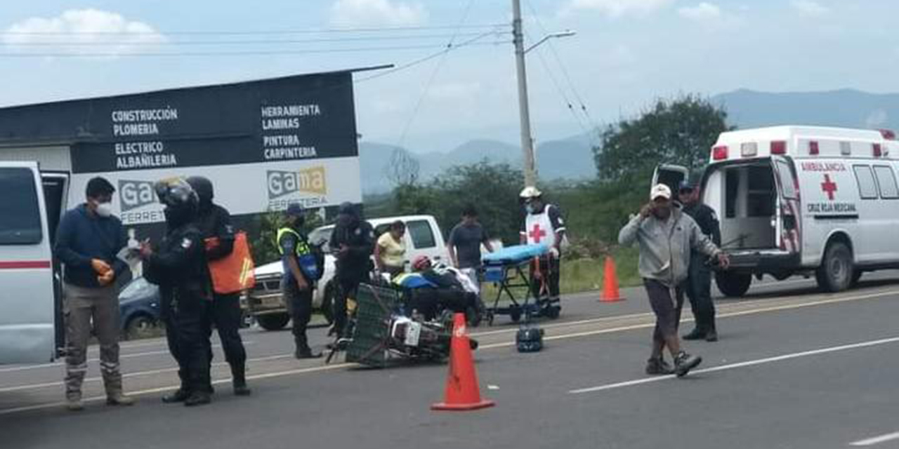 Motociclista choca contra camioneta en Tlacolula | El Imparcial de Oaxaca