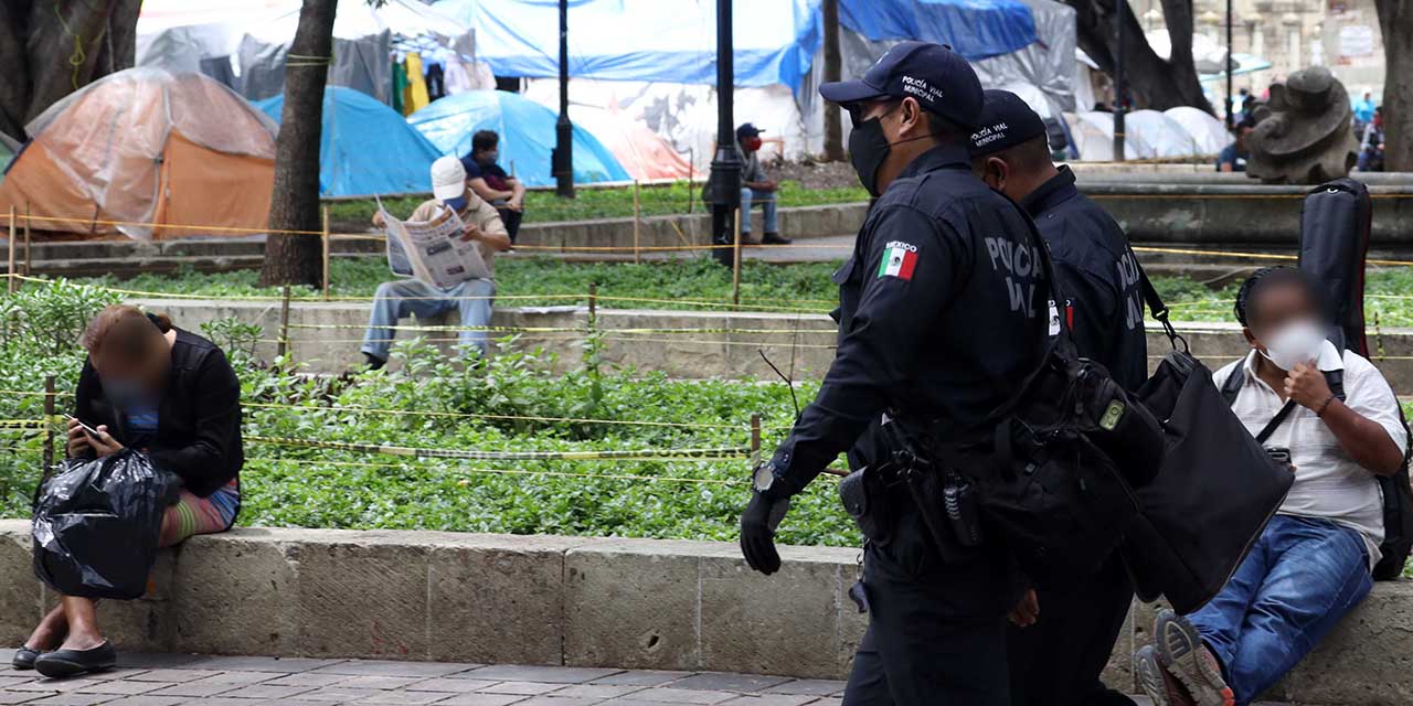 Operativo de seguridad mínima en Alameda y Zócalo por ceremonia de El Grito | El Imparcial de Oaxaca