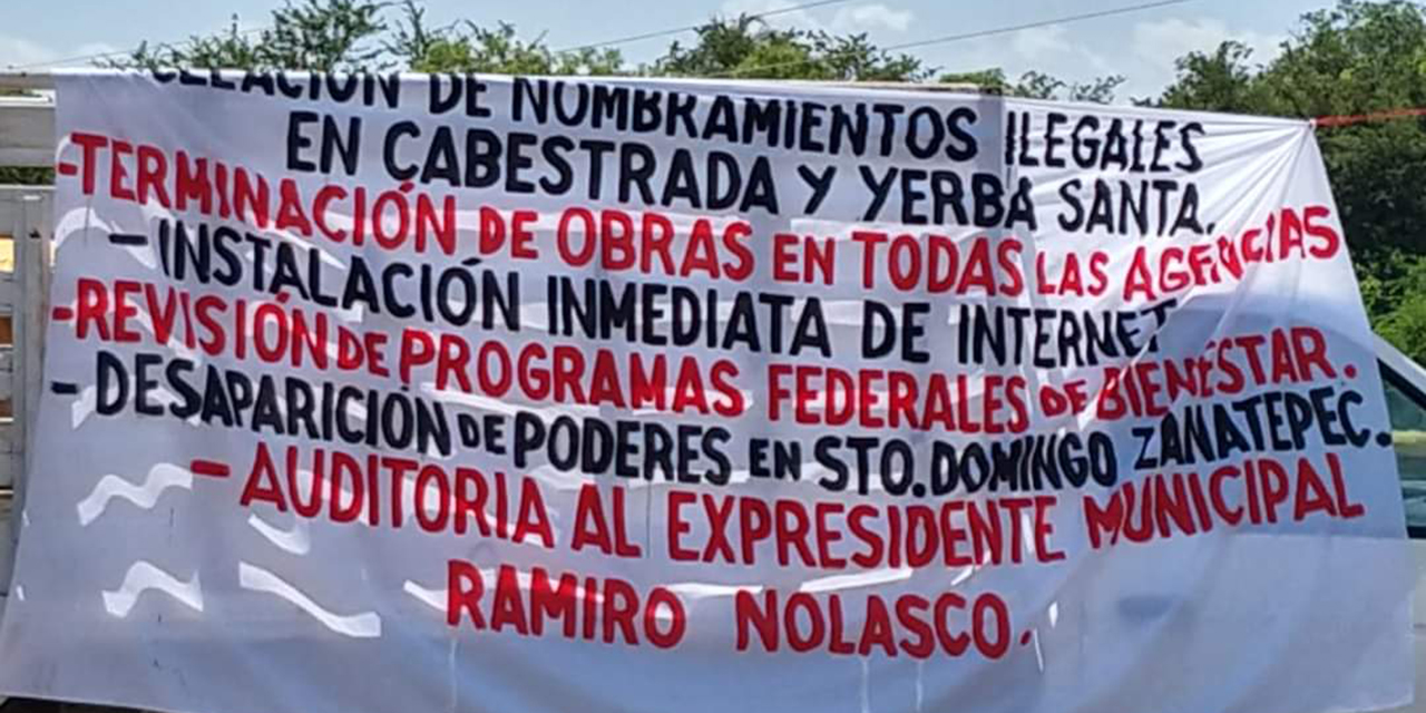 Hierba Santa y Cabestrada demandan elección de autoridades