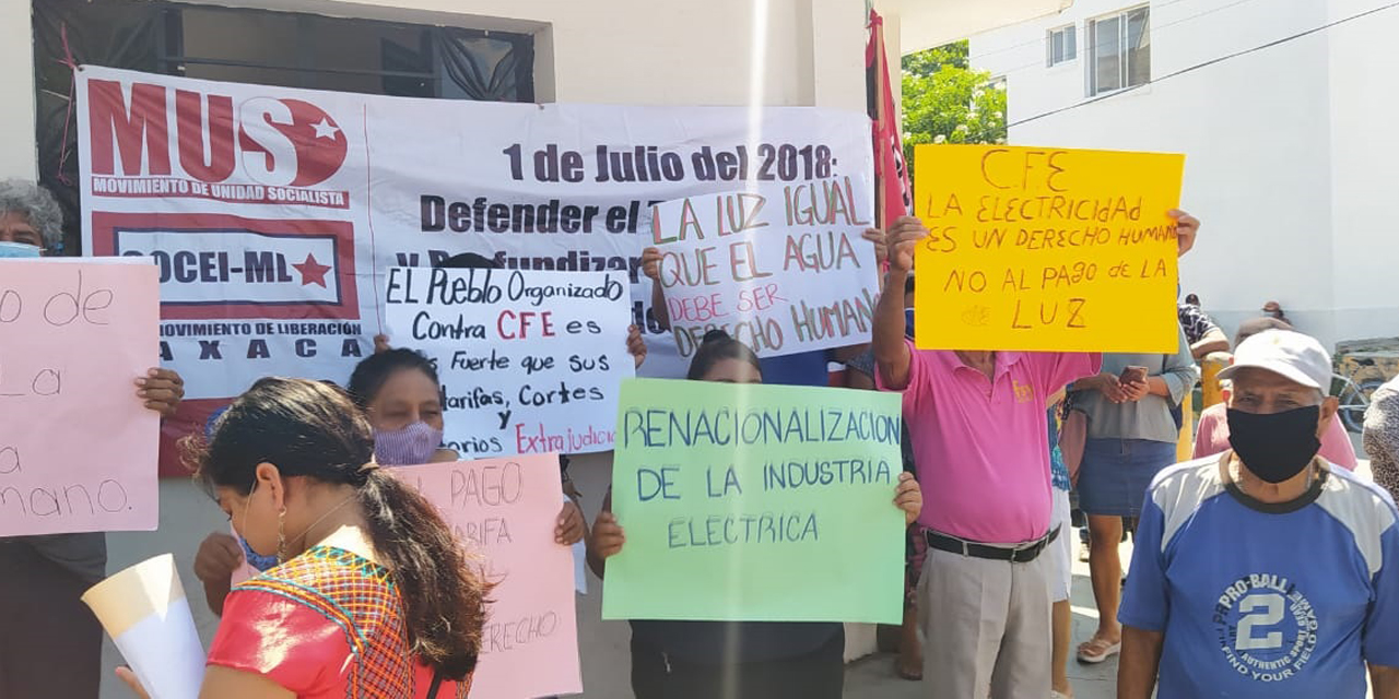 Se manifiestan en el Istmo contra la CFE | El Imparcial de Oaxaca