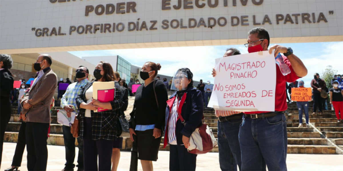 Potestan sindicalizados en Ciudad Judicial en exigencia de retroactivo | El Imparcial de Oaxaca