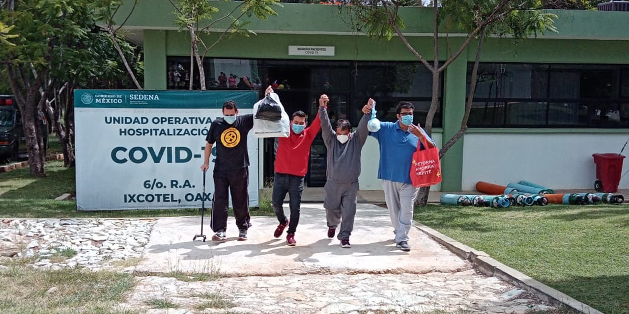 Tras superar Covid-19, agradecen al personal médico militar