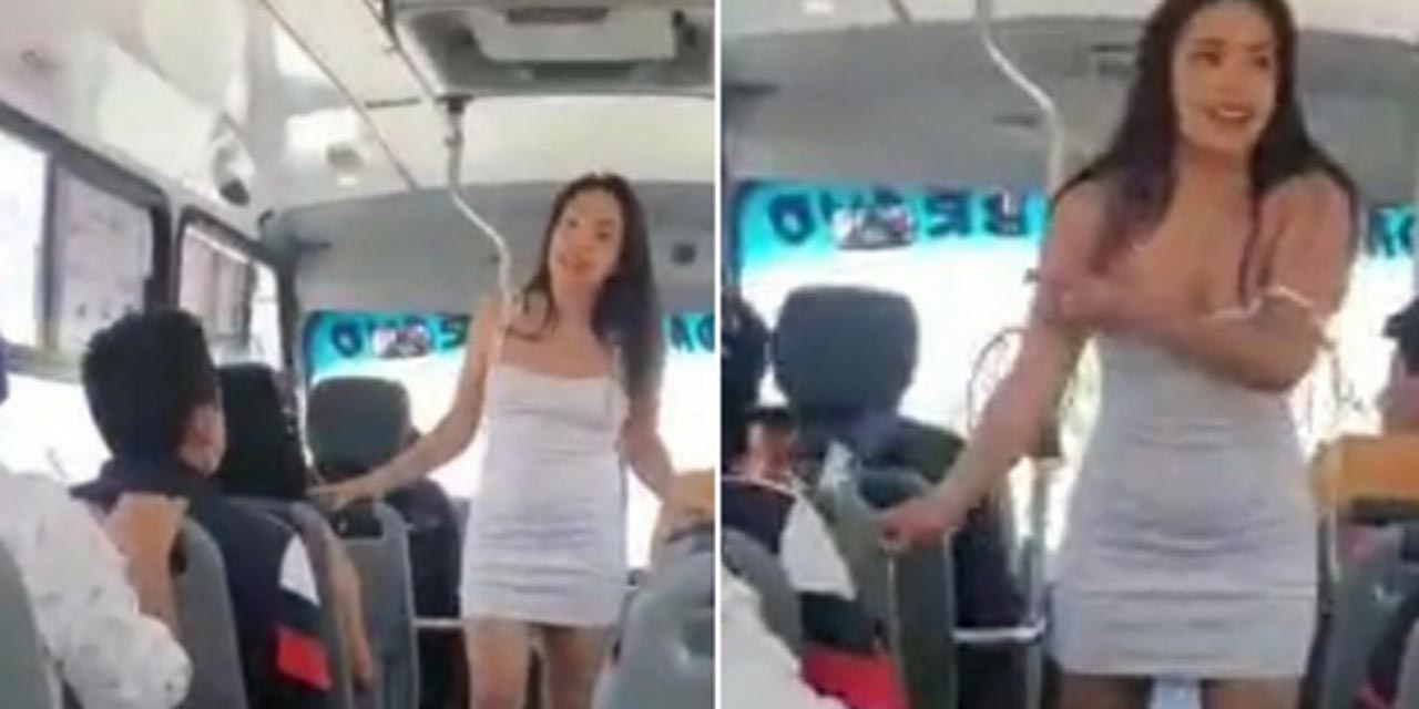 Video: Actriz porno se desnuda en un microbús para exigir trabajo | El Imparcial de Oaxaca