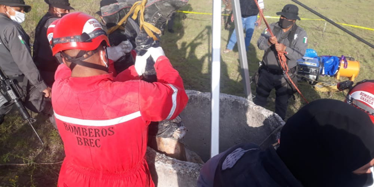 Hallan cadáver de un hombre en descomposición en un pozo de La Mixteca