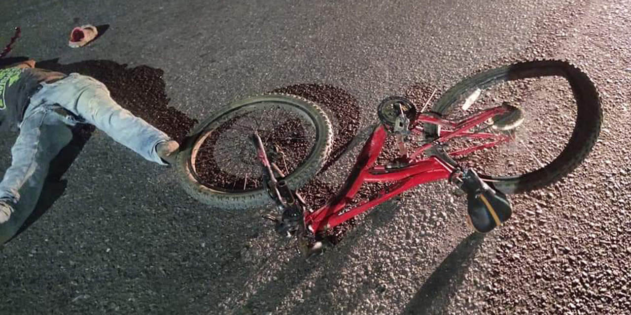 Muere ciclista atropellado en Tuxtepec