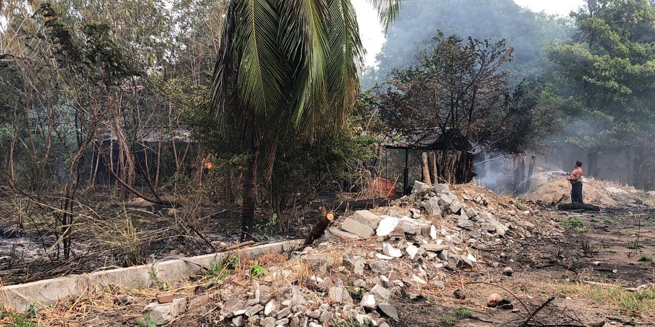 Controlan voraz incendio en Juchitán