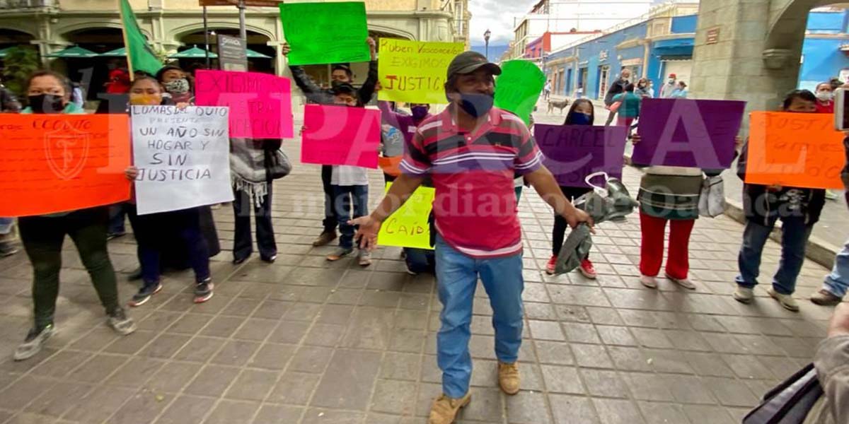 Comuneros desalojados de Xoxocotlán demandan justicia