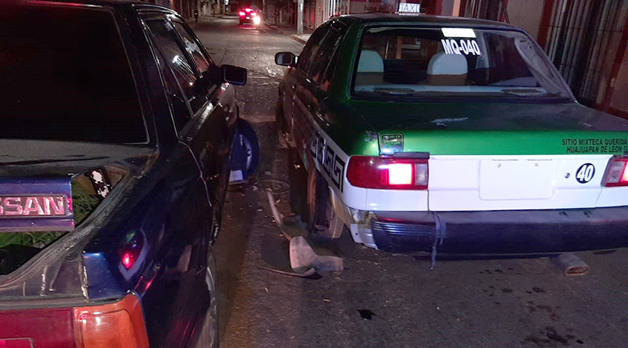 Ebrio chofer embiste a un taxi en Huajuapan | El Imparcial de Oaxaca