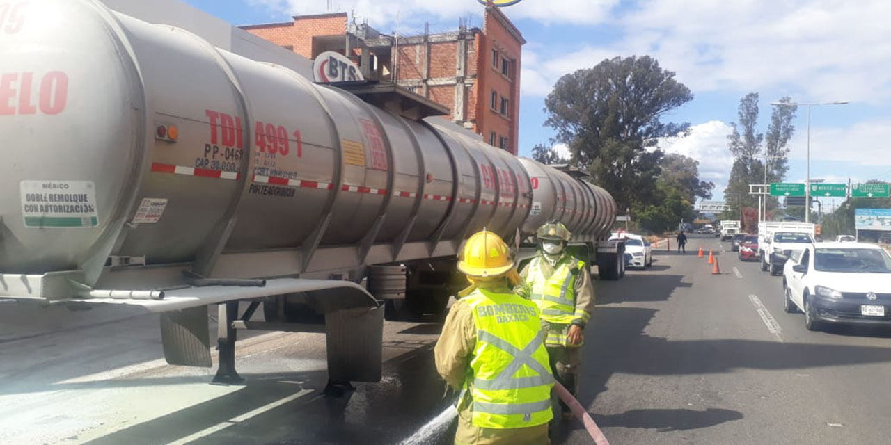 Pipa de combustible casi causa tragedia en San Pablo Etla
