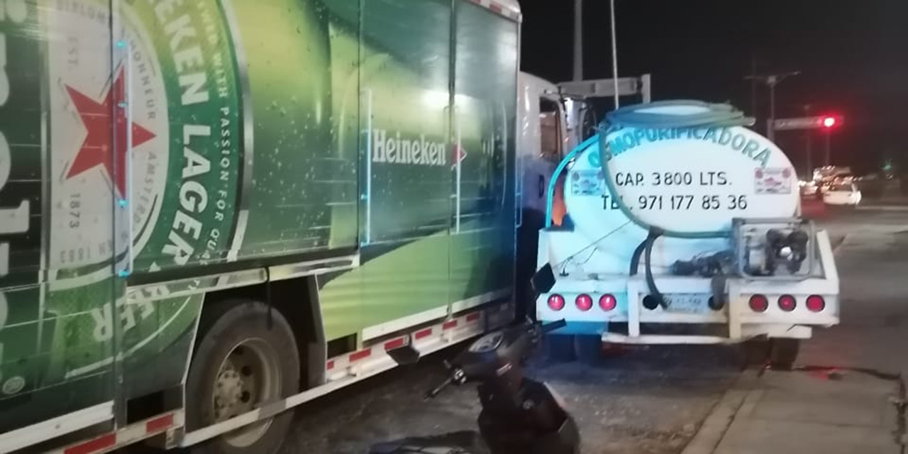 Choca pipa contra camión cervecero en Salina Cruz | El Imparcial de Oaxaca