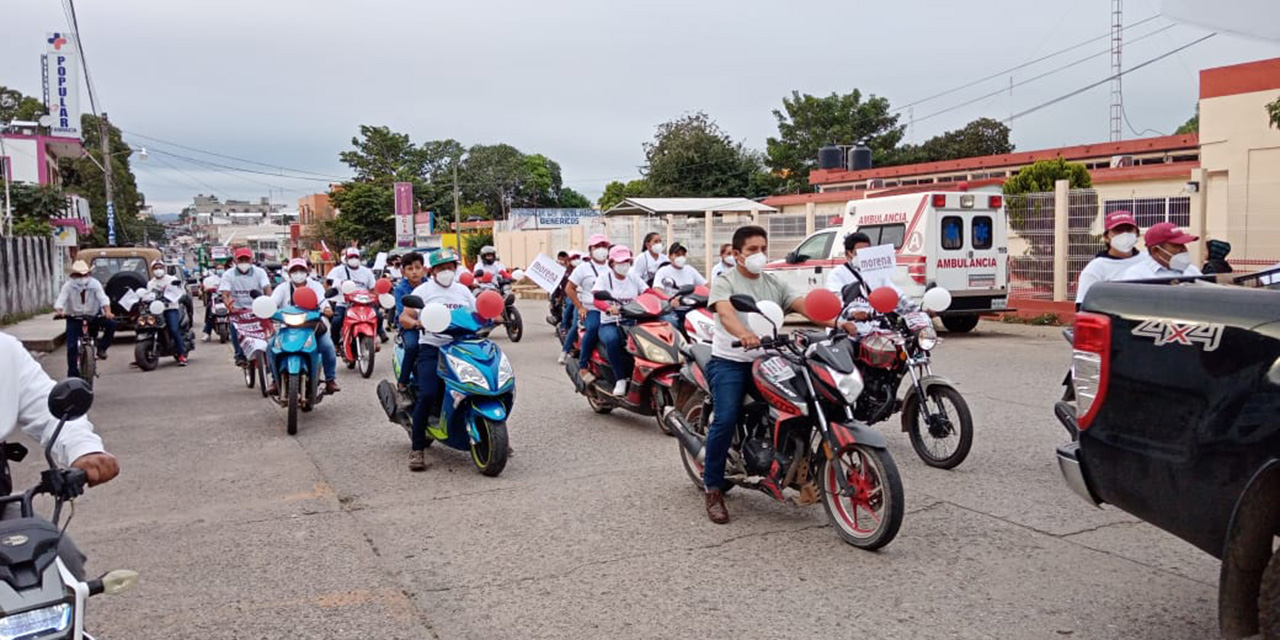 Morenistas de Petapa y Matías Romero realizan marcha motorizada | El Imparcial de Oaxaca