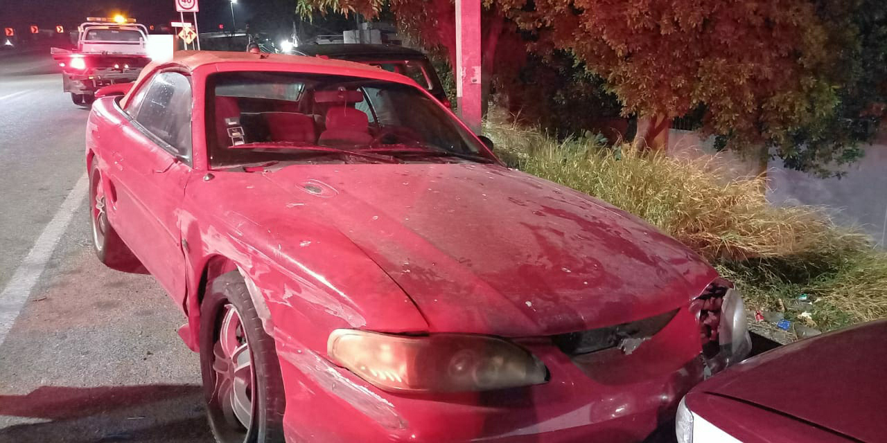 Aparatoso choque en Tehuantepec