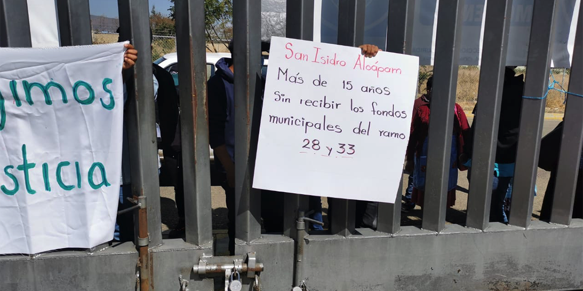 Demanda San Isidro Aloápam entrega de recursos