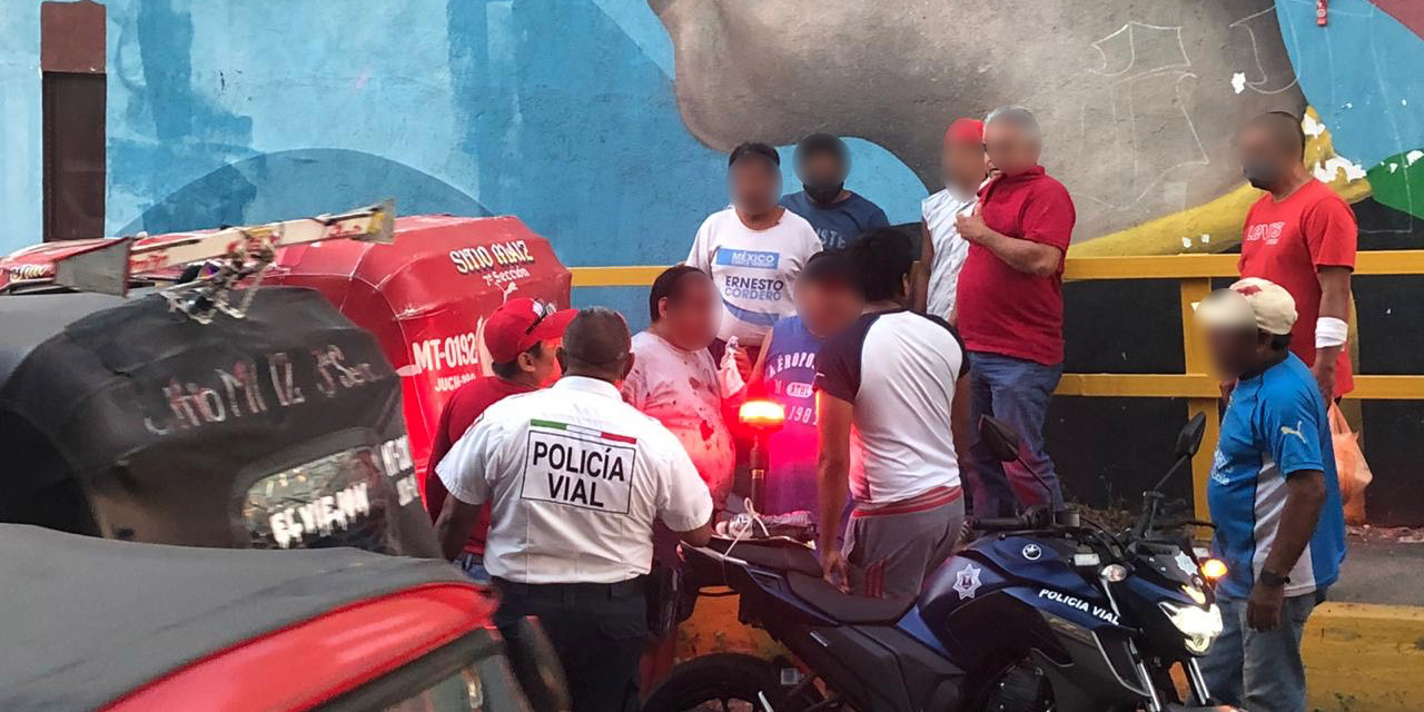 Golpean a mototaxista en Juchitán
