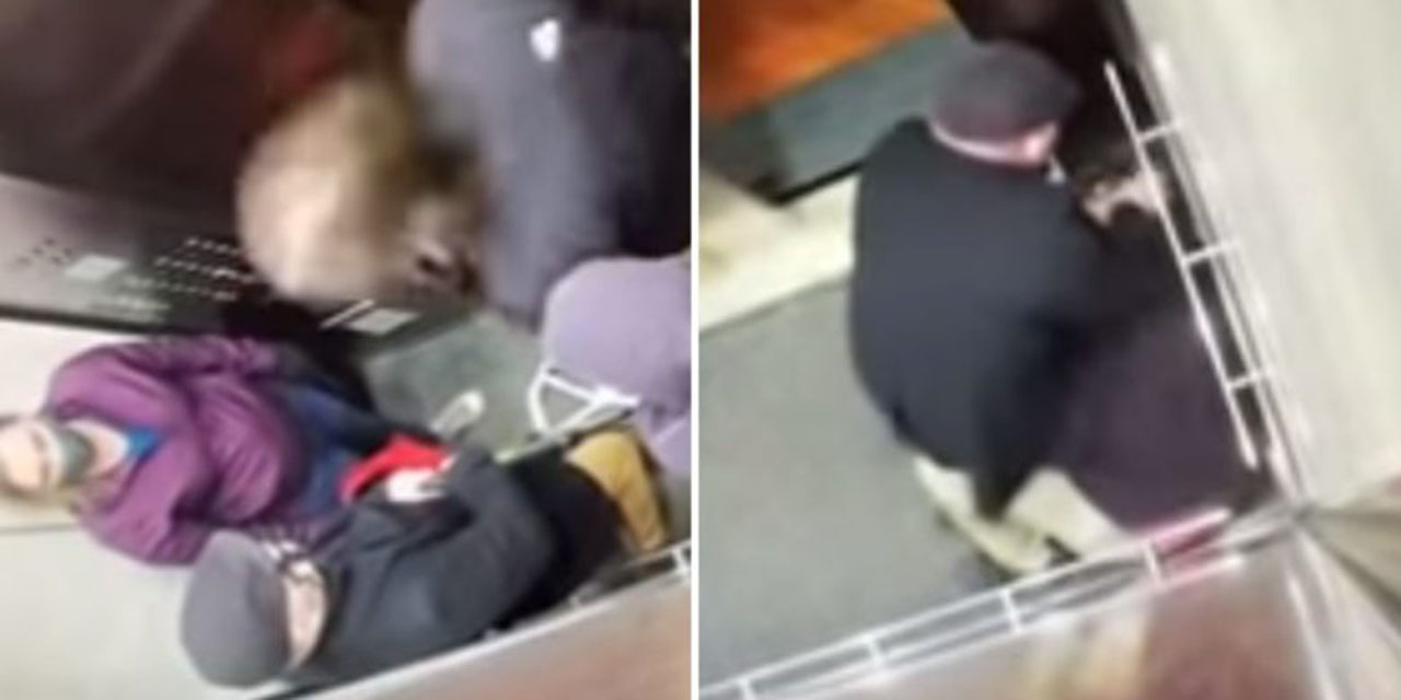 Video: Hombre tose en la cara de un anciano en un ascensor