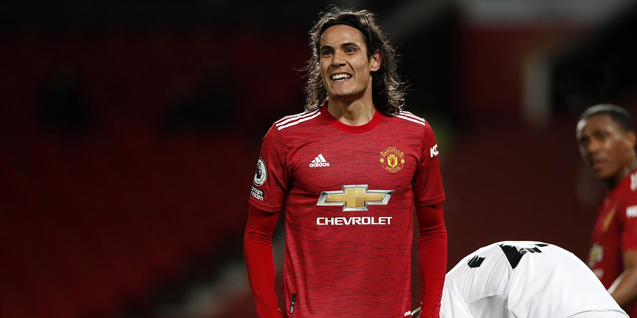 Solskjaer apoya la continuidad de Edinson Cavani en el Manchester United