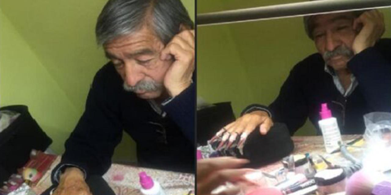 Padre se deja poner uñas postizas para ayudar a su hija con su proyecto final | El Imparcial de Oaxaca
