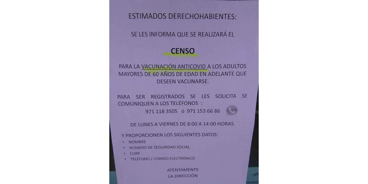Realizan censo para aplicación de vacunas en adultos mayores | El Imparcial de Oaxaca