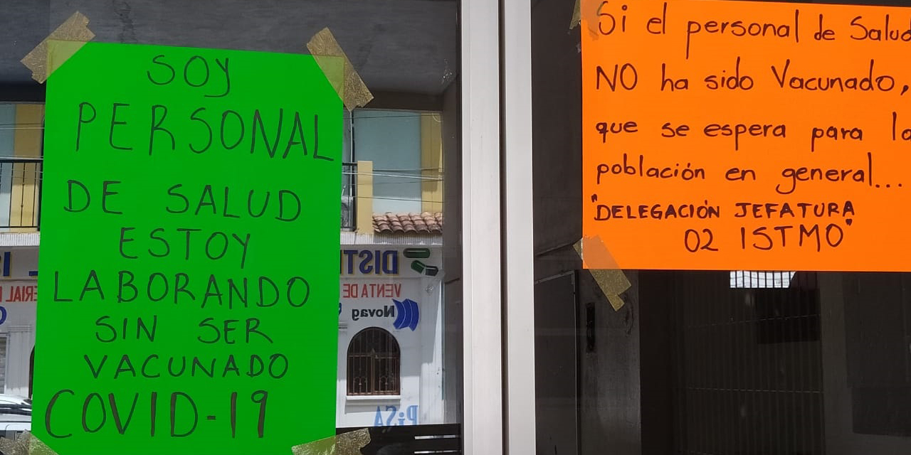 Personal de salud del Istmo suspende labores; demandan aplicación de vacuna contra Covid-19 | El Imparcial de Oaxaca