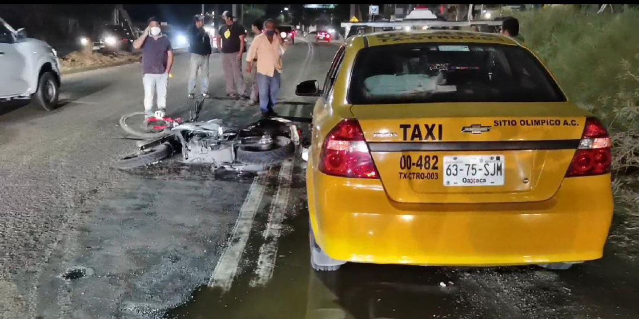 Ebrio taxista arrolla a ciclista y motociclista en Brenamiel