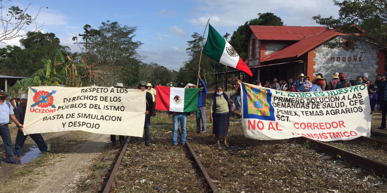 Instalan bloqueo carretero y ferroviario para evitar desalojos en el Istmo