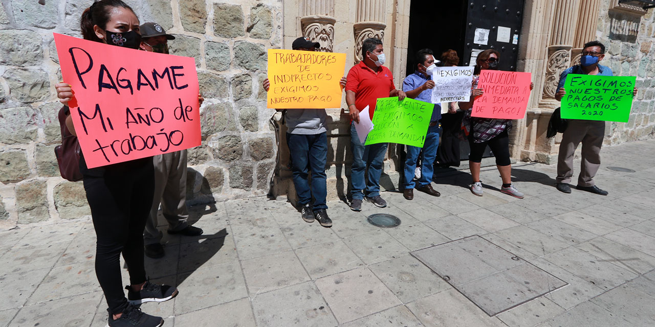 Trabajadores protestan por falta de pago de Gobierno Municipal de Oaxaca | El Imparcial de Oaxaca