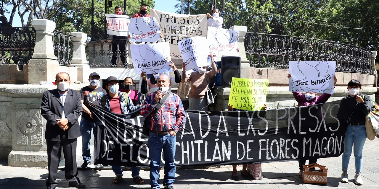Protestan familiares de presos de Eloxochitlán | El Imparcial de Oaxaca