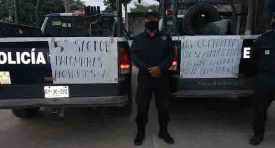 Se une sector Palomares al paro de Policía Estatal