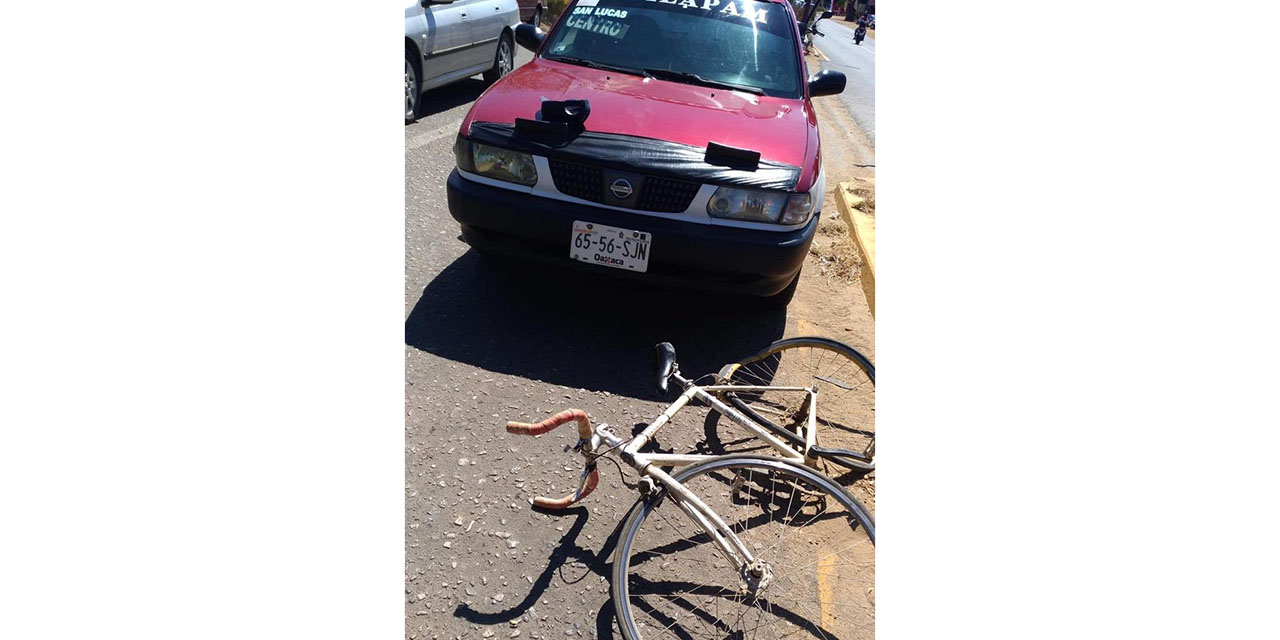 Taxista atropella a ciclista en carretera a Cuilápam | El Imparcial de Oaxaca