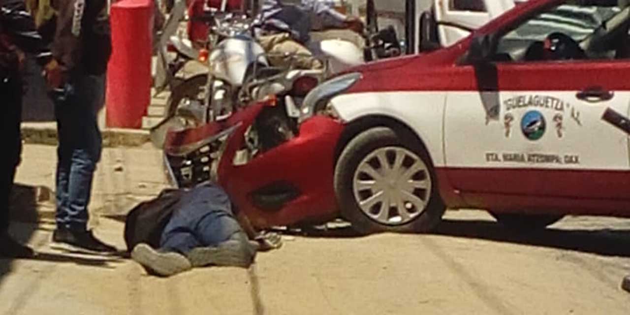 Taxista arrolla a motociclista en Santa María Atzompa | El Imparcial de Oaxaca