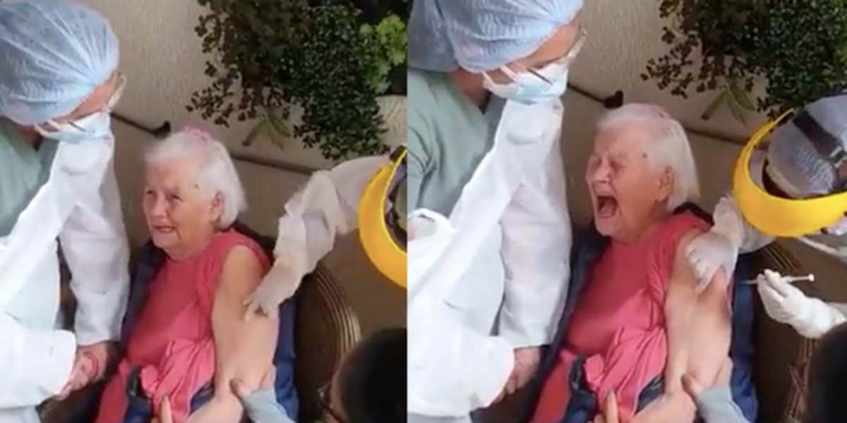 Abuelita grita e insulta al recibir la vacuna y se hace viral | El Imparcial de Oaxaca