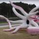 Pueblo compra estatua gigante de calamar con dinero para la lucha contra covid