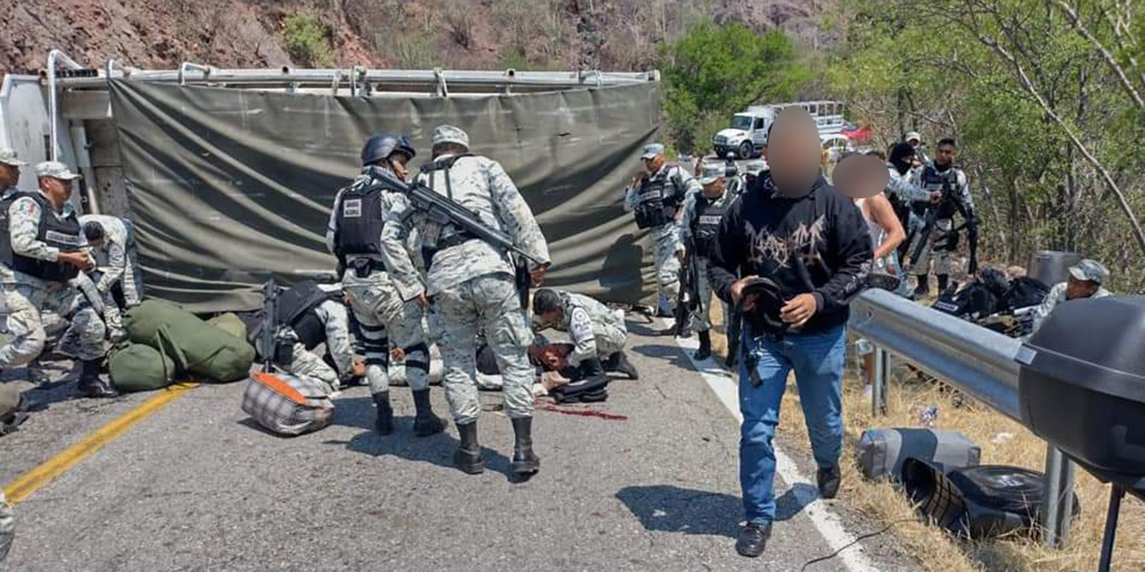 Vuelcan elementos de  la Guardia Nacional en carretera a Oaxaca | El Imparcial de Oaxaca