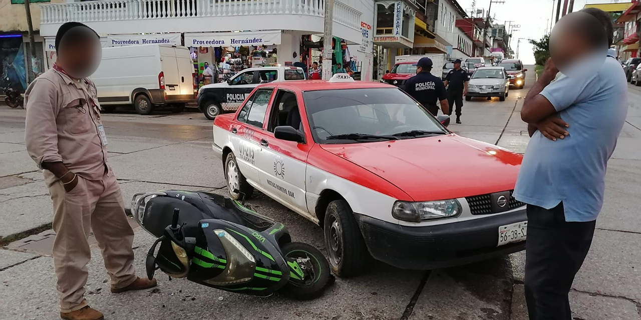 Taxi embiste a motociclista | El Imparcial de Oaxaca