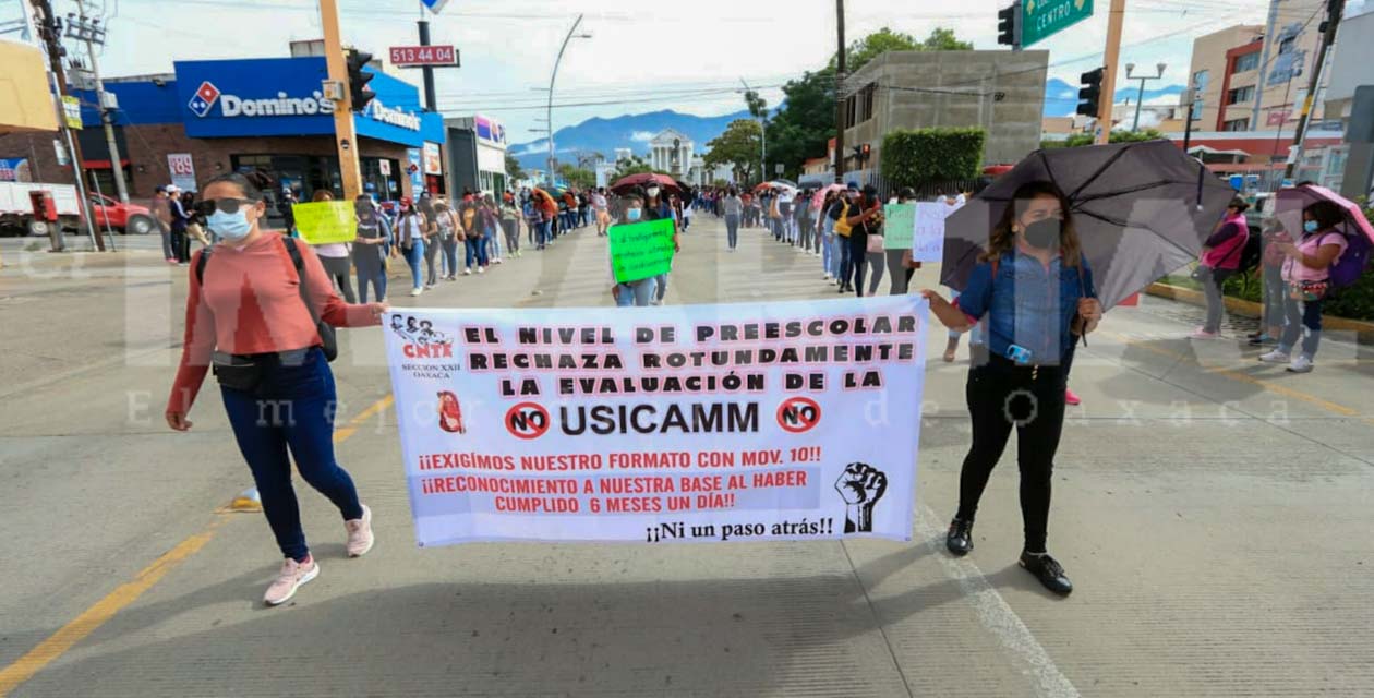 Marcha Sección 22 para exigir basificación sin condicionamiento | El Imparcial de Oaxaca