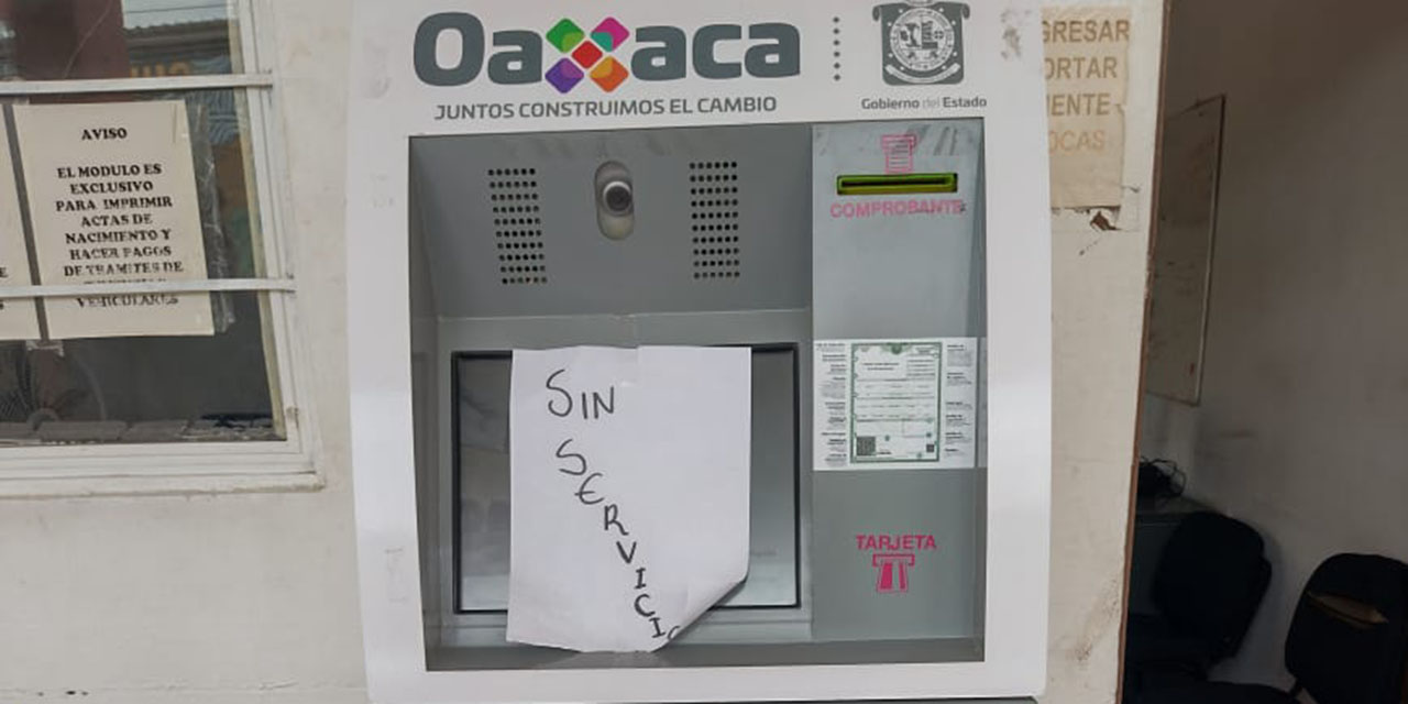 Suspenden servicio en Módulo Digital del Registro Civil en Cuicatlán | El Imparcial de Oaxaca