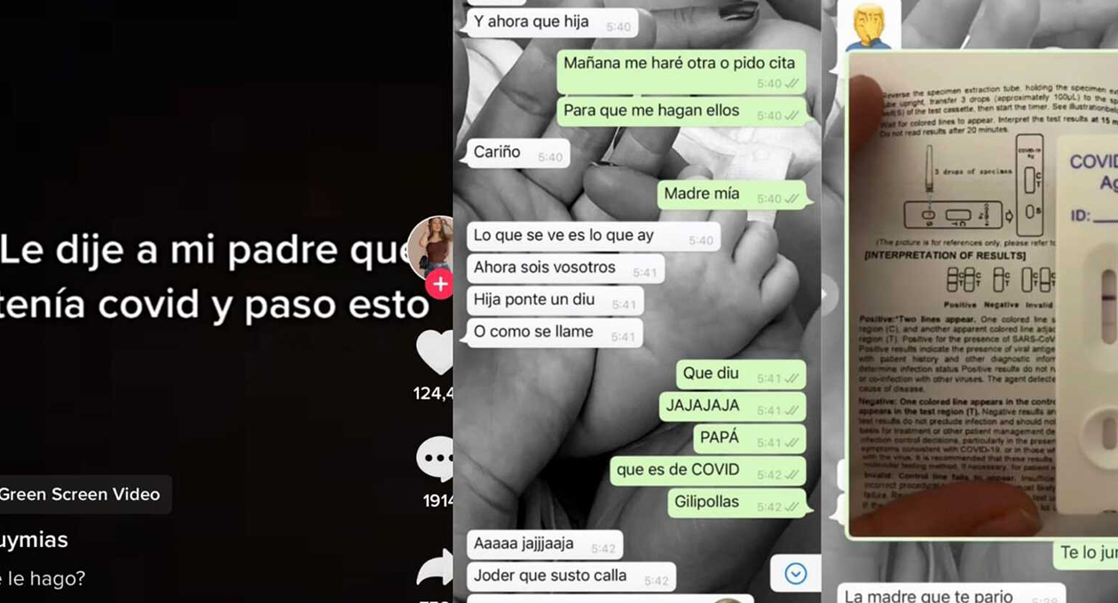 Papá confunde prueba covid con prueba de embarazo; pide a su hija ponerse un DIU