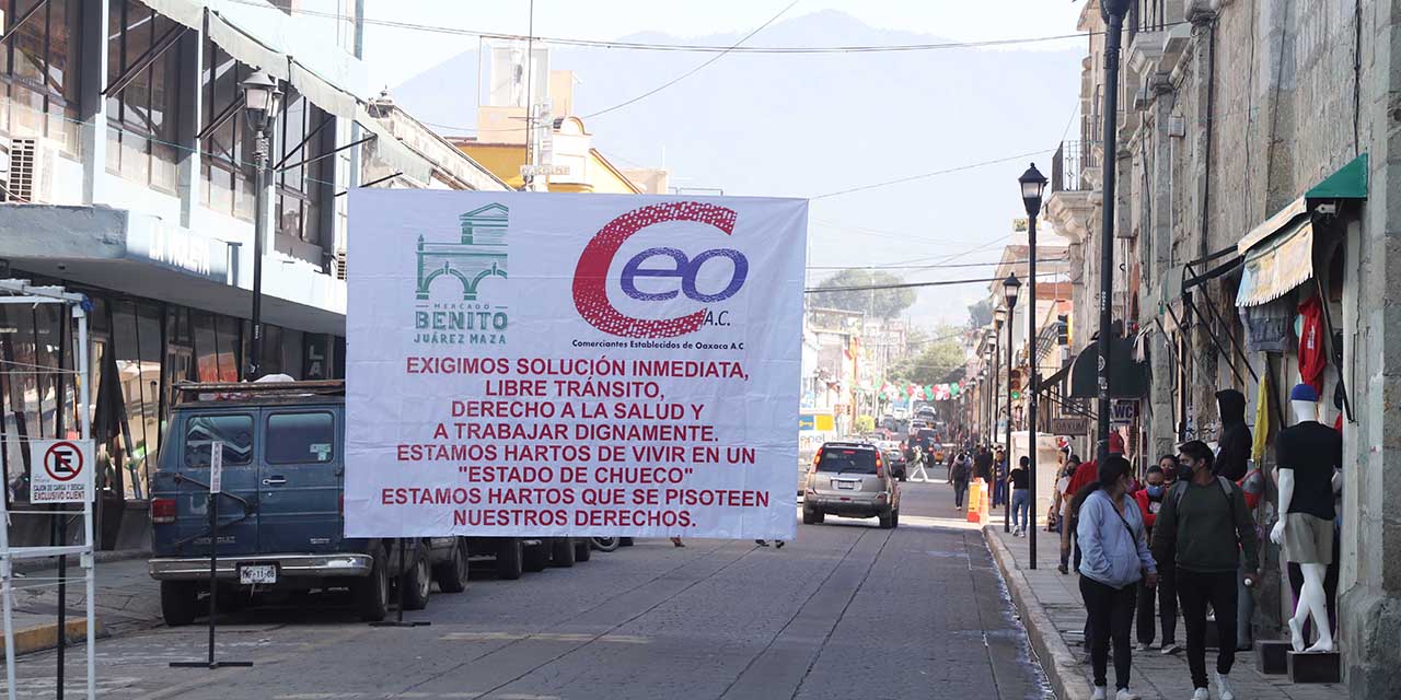 Locatarios del Mercado 20 de noviembre insisten en tomar la calle