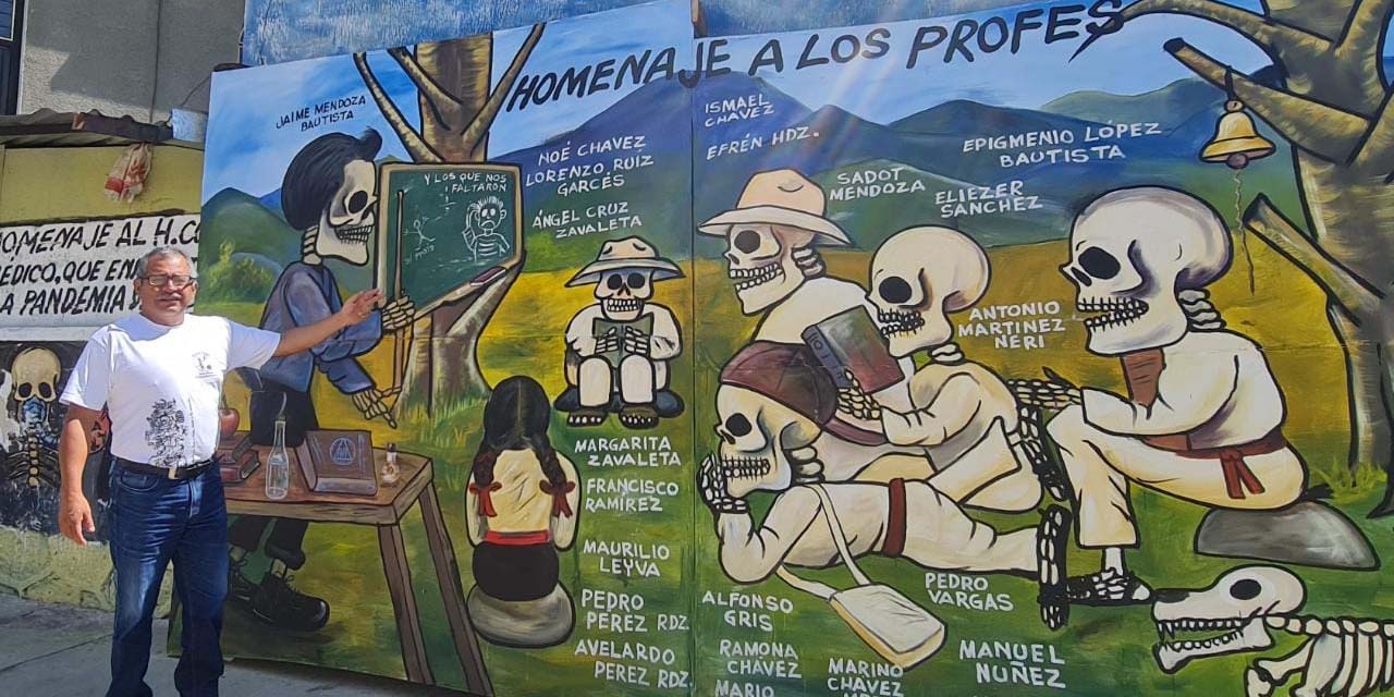 En Zautla exhiben mural dedicado a profesores y profesoras | El Imparcial de Oaxaca