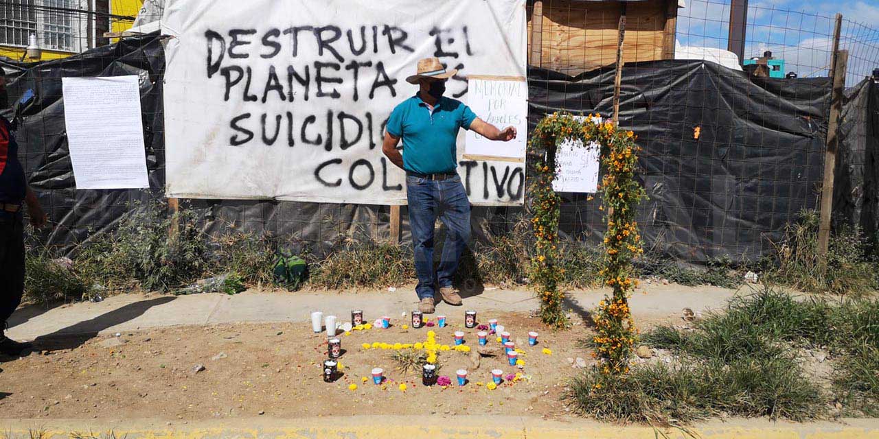 Por derribo de árboles, ambientalistas colocan altar en las obras del Citybus | El Imparcial de Oaxaca Por derribo de árboles, ambientalistas colocan altar en las obras del Citybus | El Imparcial de Oaxaca