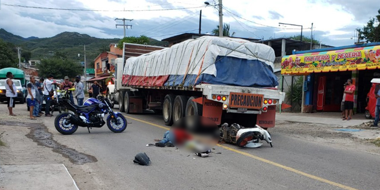 Motociclista muere al instante en accidenten en Camarón Yautepec | El Imparcial de Oaxaca