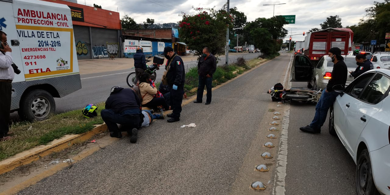 Motociclista embiste brutalmente a transeúnte | El Imparcial de Oaxaca