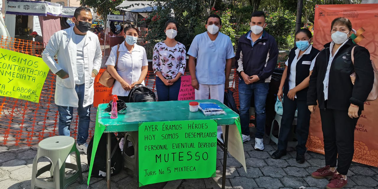 Personal de Salud adjerido al MUTESSO protestan ante despidos injustificados | El Imparcial de Oaxaca