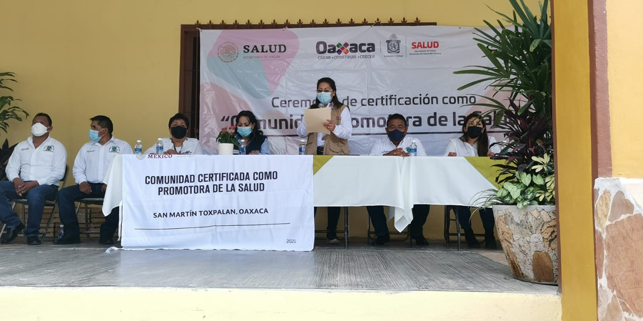 Certifican a San Martín Toxpalan  como comunidad promotora de la salud | El Imparcial de Oaxaca