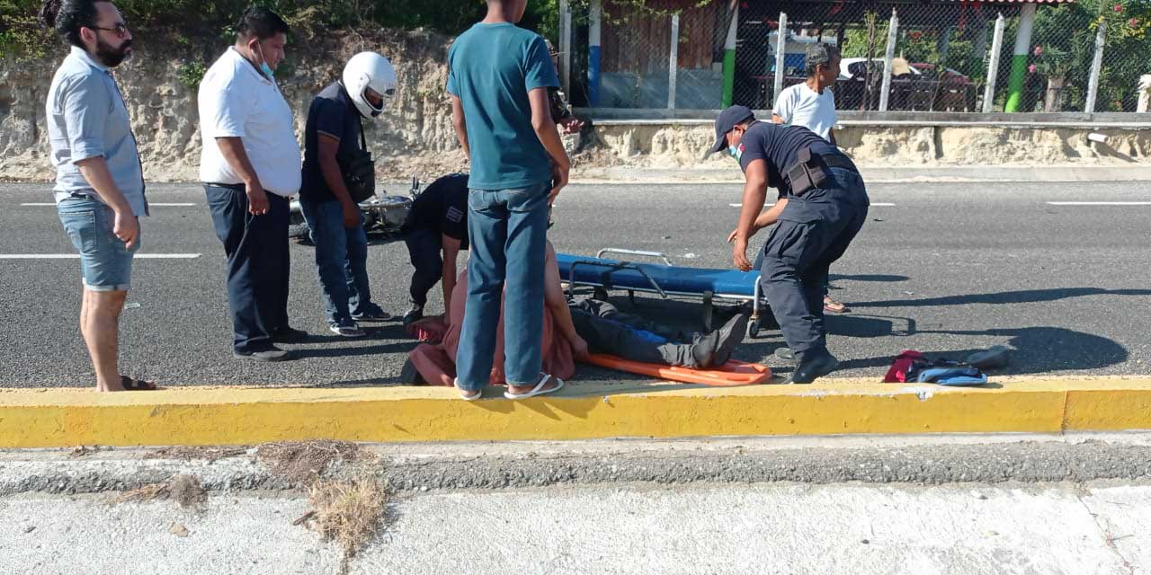 Accidente en la carretera 200 deja a motocicleta lesionado | El Imparcial de Oaxaca