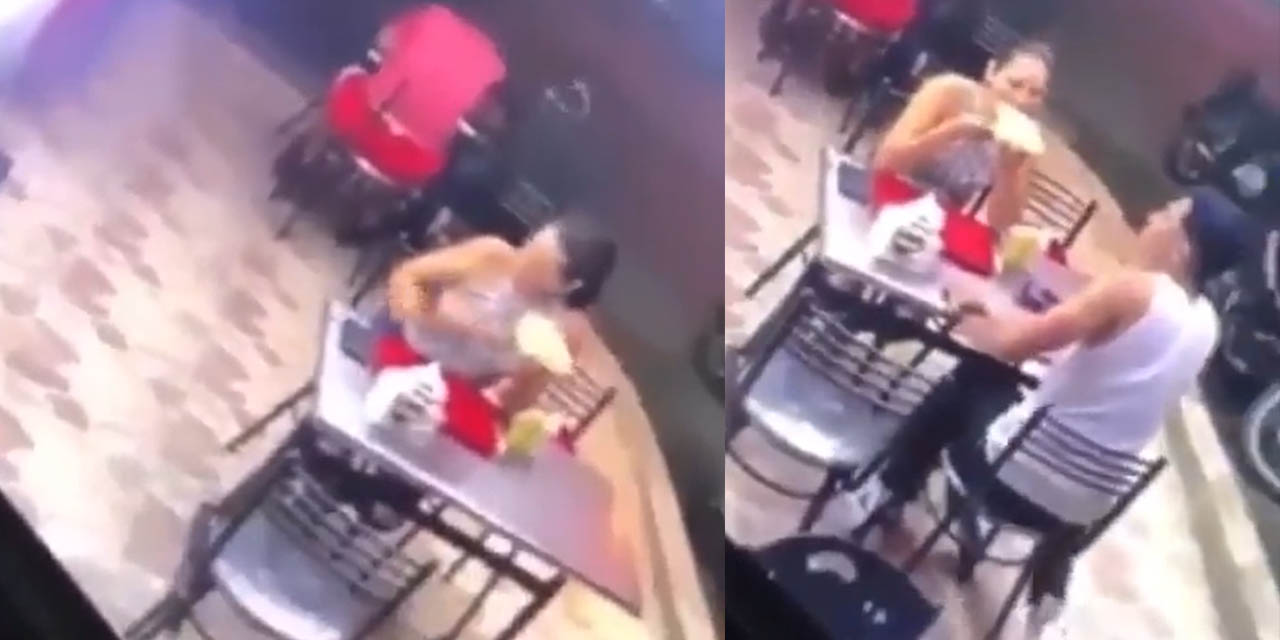 VIDEO: Asaltan a una mujer en una cafetería y su novio sale corriendo | El Imparcial de Oaxaca
