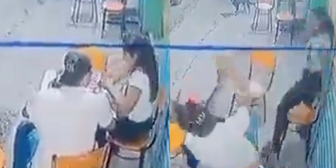 Video: Con derechazo, una mujer manda al suelo a un hombre que la agredió | El Imparcial de Oaxaca